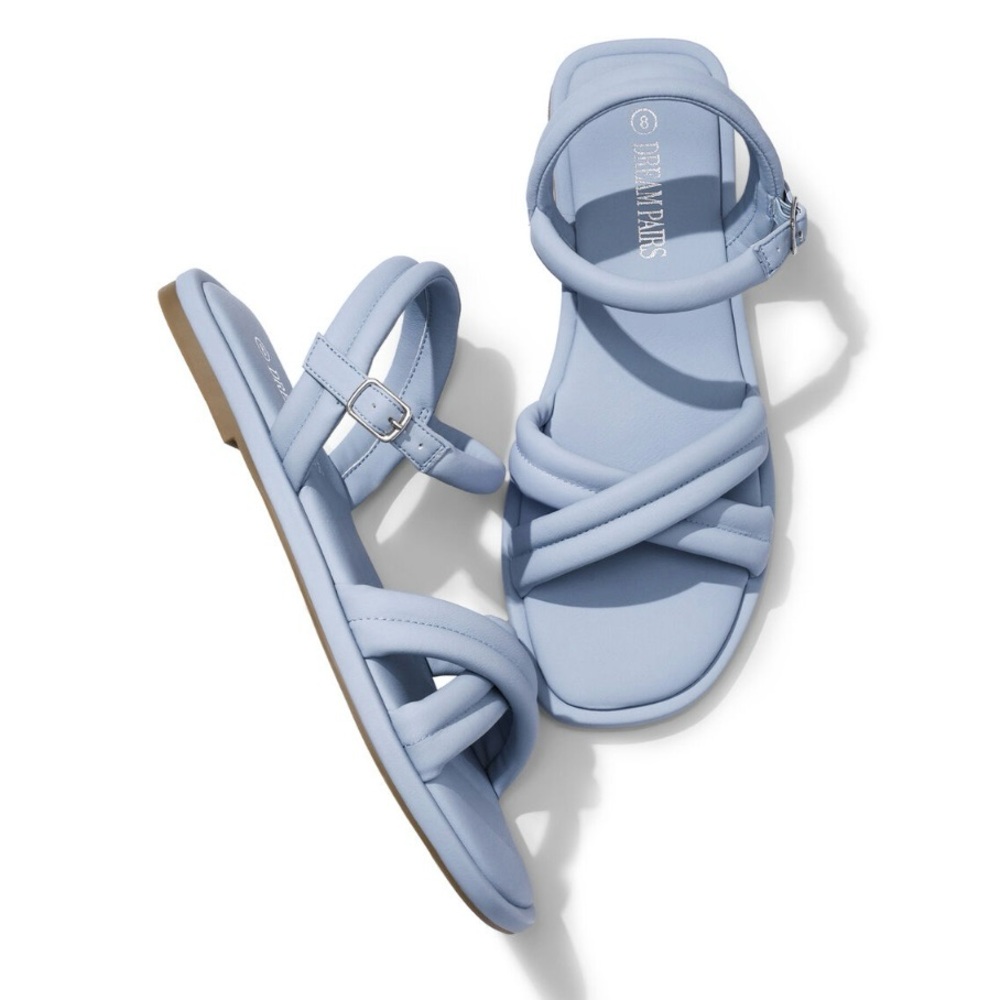 NIB Dream Pairs Quilted Flat Sandals